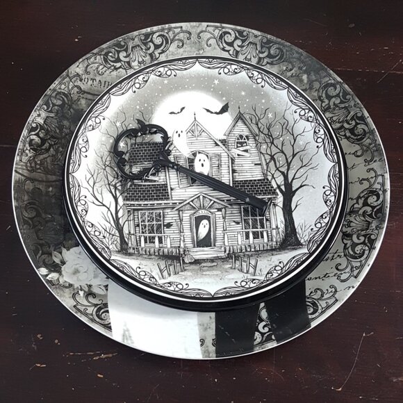 Handmade 3 Tier Black Cake Stand for Spooky Halloween Party Decor Serving Tray - Picture 7 of 13